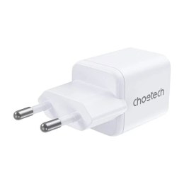 Choetech Ładowarka Sieciowa Choetech PD30W Dual Ports USB-C + USB-A GaN Biała