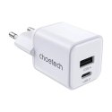 Choetech Ładowarka Sieciowa Choetech PD30W Dual Ports USB-C + USB-A GaN Biała