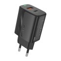 Foneng Ładowarka Foneng EU66 USB-C + USB-A 20W QC3.0 PPS FCP LED Czarna
