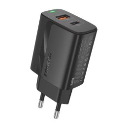 Foneng Ładowarka Foneng EU66 USB-C + USB-A 20W QC3.0 PPS FCP LED Czarna