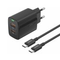 Foneng Ładowarka Foneng EU66 USB-C + USB-A 20W QC3.0 PPS FCP LED Czarna