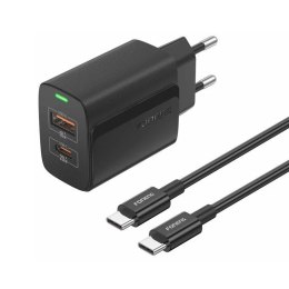 Foneng Ładowarka Foneng EU66 USB-C + USB-A 20W QC3.0 PPS FCP LED Czarna