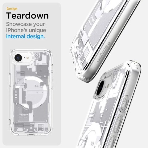 Spigen Etui Spigen Ultra Hybrid Mag MagSafe do iPhone 16E Zero One White Spigen Etui Spigen Ultra Hybrid Mag MagSafe do iPhone 16E Zero One White