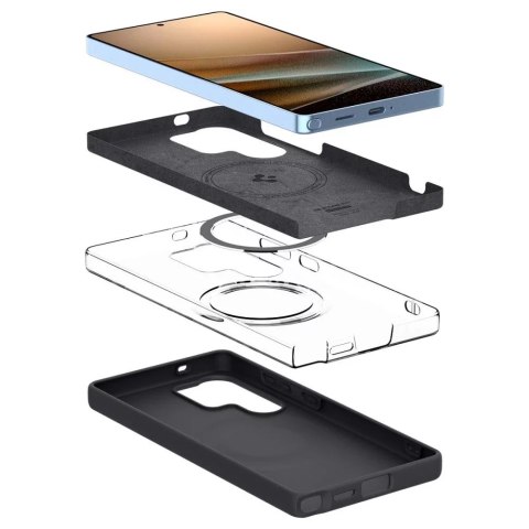 Spigen Etui do Samsung Galaxy S25 Ultra Black Spigen Silicone Fit Mag MagSafe Spigen Etui do Samsung Galaxy S25 Ultra Black Spigen Silicone Fit Mag MagSafe