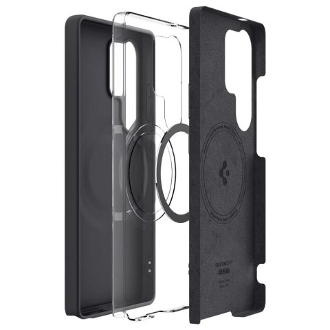 Spigen Etui do Samsung Galaxy S25 Ultra Black Spigen Silicone Fit Mag MagSafe Spigen Etui do Samsung Galaxy S25 Ultra Black Spigen Silicone Fit Mag MagSafe