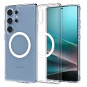 Spigen Etui do Samsung Galaxy S25 Ultra Clear/White Spigen Ultra Hybrid Mag MagSafe