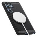 Spigen Etui do Samsung Galaxy S25 Ultra Matte Black Spigen Rugged Armor Mag MagSafe