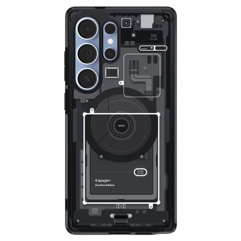 Spigen Etui do Samsung Galaxy S25 Ultra Zero One Black Spigen Ultra Hybrid Mag MagSafe Spigen Etui do Samsung Galaxy S25 Ultra Zero One Black Spigen Ultra Hybrid Mag MagSafe
