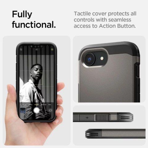 Spigen Etui do iPhone 16E Spigen Tough Armor Mag MagSafe Gunmetal Spigen Etui do iPhone 16E Spigen Tough Armor Mag MagSafe Gunmetal