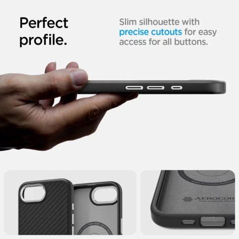 Spigen Etui do iPhone 16e Spigen Enzo Aramid Mag MagSafe Matte Black Spigen Etui do iPhone 16e Spigen Enzo Aramid Mag MagSafe Matte Black