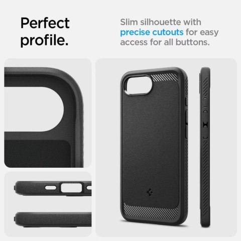 Spigen Etui do iPhone 16e Spigen Rugged Armor Mag MagSafe Matte Black Spigen Etui do iPhone 16e Spigen Rugged Armor Mag MagSafe Matte Black