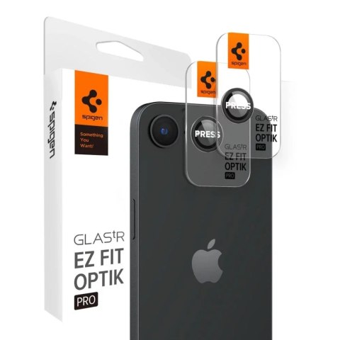 Spigen Osłona aparatu do iPhone 16e Spigen Optik Pro Glas.TR „EZ Fit" Camera Protector 2-Pack Black Spigen Osłona aparatu do iPhone 16e Spigen Optik Pro Glas.TR „EZ Fit" Camera Protector 2-Pack Black