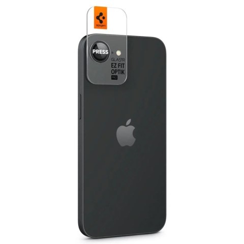Spigen Osłona aparatu do iPhone 16e Spigen Optik Pro Glas.TR „EZ Fit" Camera Protector 2-Pack Black Spigen Osłona aparatu do iPhone 16e Spigen Optik Pro Glas.TR „EZ Fit" Camera Protector 2-Pack Black