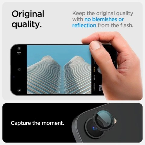 Spigen Osłona aparatu do iPhone 16e Spigen Optik Pro Glas.TR „EZ Fit" Camera Protector 2-Pack Black Spigen Osłona aparatu do iPhone 16e Spigen Optik Pro Glas.TR „EZ Fit" Camera Protector 2-Pack Black