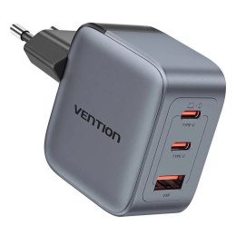 Vention Ładowarka GaN Vention USB-C+C+A 70W Szara