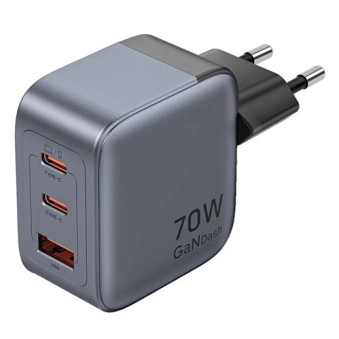 Vention Ładowarka GaN Vention USB-C+C+A 70W Szara Vention Ładowarka GaN Vention USB-C+C+A 70W Szara