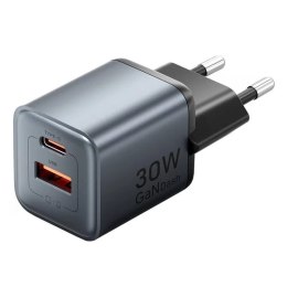 Vention Ładowarka GaN Vention USB-C + USB-A 30W Szara