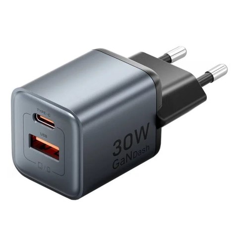 Vention Ładowarka GaN Vention USB-C + USB-A 30W Szara Vention Ładowarka GaN Vention USB-C + USB-A 30W Szara
