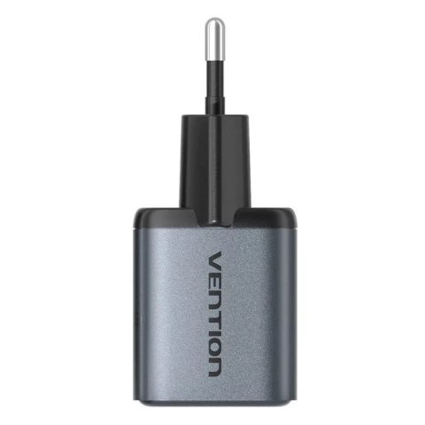 Vention Ładowarka GaN Vention USB-C + USB-A 30W Szara Vention Ładowarka GaN Vention USB-C + USB-A 30W Szara