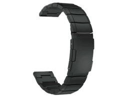 4kom.pl Bransoleta Steel Simple pasek Alogy stal nierdzewna do smartwatcha 20mm Czarna