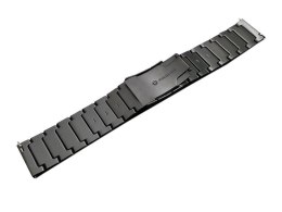 4kom.pl Bransoleta Steel Simple pasek Alogy stal nierdzewna do smartwatcha 20mm Czarna