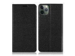 Alogy Etui z klapką portfel Alogy skórzane obudowa do Apple iPhone 11 Pro Max Czarne