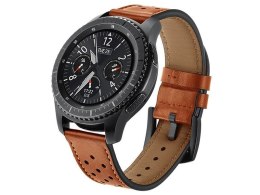 Alogy Pasek Alogy skóra leather band do Samsung Watch Active 2 (20mm) Brązowy
