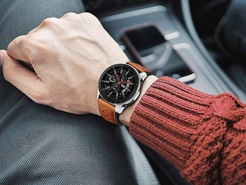 Alogy Pasek Alogy skóra leather band do Samsung Watch Active 2 (20mm) Brązowy Alogy Pasek Alogy skóra leather band do Samsung Watch Active 2 (20mm) Brązowy