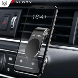 Alogy Uchwyt magnetyczny do samochodu na telefon do kratki nawiewu mocny Alogy Czarny