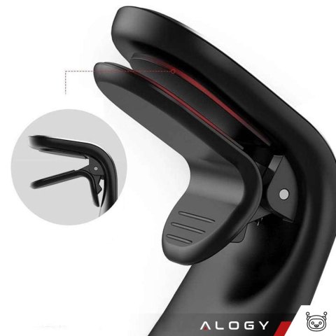 Alogy Uchwyt magnetyczny do samochodu na telefon do kratki nawiewu mocny Alogy Czarny Alogy Uchwyt magnetyczny do samochodu na telefon do kratki nawiewu mocny Alogy Czarny