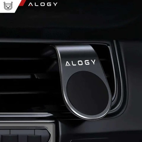Alogy Uchwyt magnetyczny do samochodu na telefon do kratki nawiewu mocny Alogy Czarny Alogy Uchwyt magnetyczny do samochodu na telefon do kratki nawiewu mocny Alogy Czarny