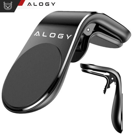 Alogy Uchwyt magnetyczny do samochodu na telefon do kratki nawiewu mocny Alogy Czarny Alogy Uchwyt magnetyczny do samochodu na telefon do kratki nawiewu mocny Alogy Czarny