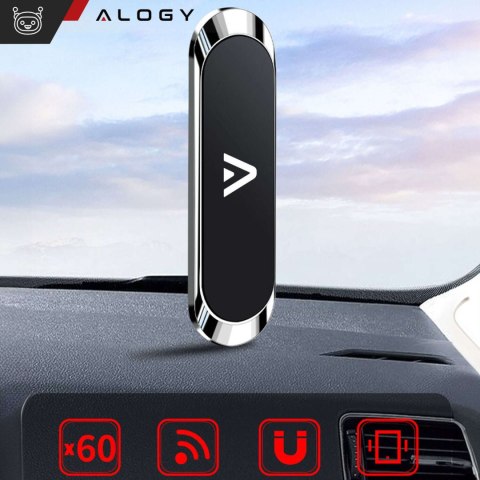 Alogy Uchwyt samochodowy Alogy magnetyczny samoprzylepny na deskę Czarny Alogy Uchwyt samochodowy Alogy magnetyczny samoprzylepny na deskę Czarny