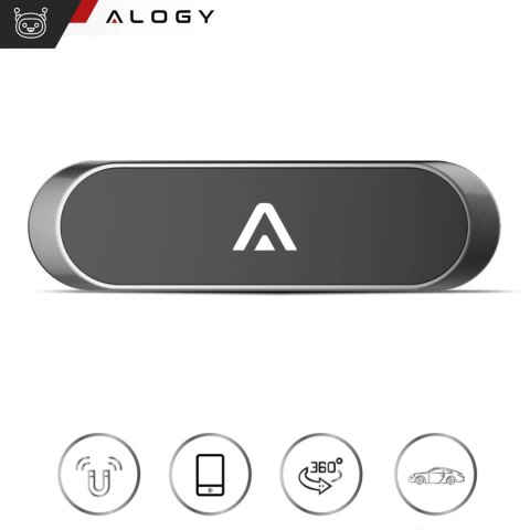 Alogy Uchwyt samochodowy Alogy magnetyczny samoprzylepny na deskę Czarny Alogy Uchwyt samochodowy Alogy magnetyczny samoprzylepny na deskę Czarny