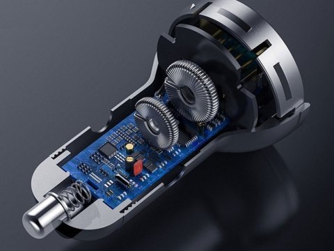 Baseus Ładowarka samochodowa Baseus 2x USB LED 4.8A 24W Grey Baseus Ładowarka samochodowa Baseus 2x USB LED 4.8A 24W Grey