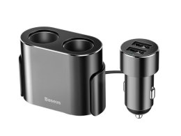 Baseus Ładowarka samochodowa Baseus 2x USB rozdzielacz 80W Car Cigarette black