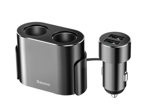 Baseus Ładowarka samochodowa Baseus 2x USB rozdzielacz 80W Car Cigarette black Baseus Ładowarka samochodowa Baseus 2x USB rozdzielacz 80W Car Cigarette black