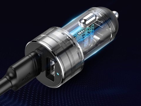 Baseus Ładowarka samochodowa Baseus 2x USB rozdzielacz 80W Car Cigarette black Baseus Ładowarka samochodowa Baseus 2x USB rozdzielacz 80W Car Cigarette black