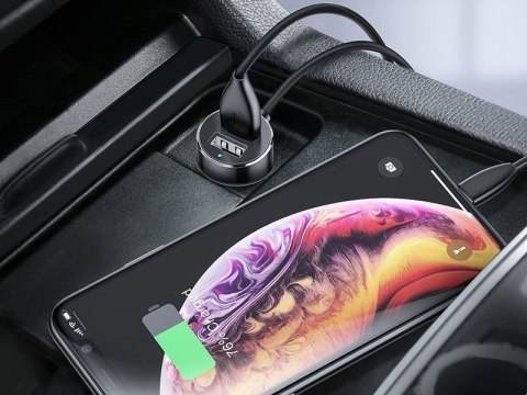 Baseus Ładowarka samochodowa Baseus 2x USB rozdzielacz 80W Car Cigarette black Baseus Ładowarka samochodowa Baseus 2x USB rozdzielacz 80W Car Cigarette black