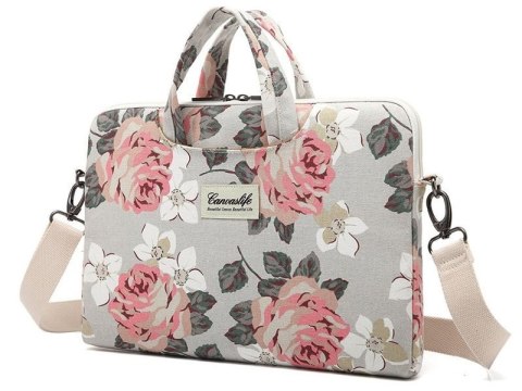 Canvaslife Torba pokrowiec Canvaslife Briefcase etui do laptopa 13 do MacBook Pro/ Air White Rose