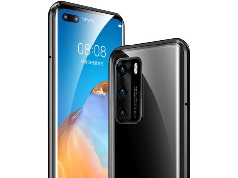 Dr. Fit Etui magnetyczne szklane Dr.Fit dwustronne do Huawei P40 Czarne Dr. Fit Etui magnetyczne szklane Dr.Fit dwustronne do Huawei P40 Czarne