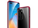 Dr. Fit Etui magnetyczne szklane Dr.Fit dwustronne do Huawei P40 Czerwone