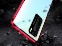 Dr. Fit Etui magnetyczne szklane Dr.Fit dwustronne do Huawei P40 Czerwone