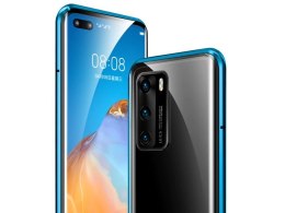 Dr. Fit Etui magnetyczne szklane Dr.Fit dwustronne do Huawei P40 Niebieskie