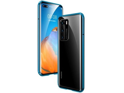 Dr. Fit Etui magnetyczne szklane Dr.Fit dwustronne do Huawei P40 Niebieskie Dr. Fit Etui magnetyczne szklane Dr.Fit dwustronne do Huawei P40 Niebieskie
