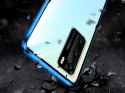 Dr. Fit Etui magnetyczne szklane Dr.Fit dwustronne do Huawei P40 Niebieskie