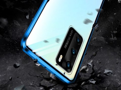 Dr. Fit Etui magnetyczne szklane Dr.Fit dwustronne do Huawei P40 Niebieskie Dr. Fit Etui magnetyczne szklane Dr.Fit dwustronne do Huawei P40 Niebieskie