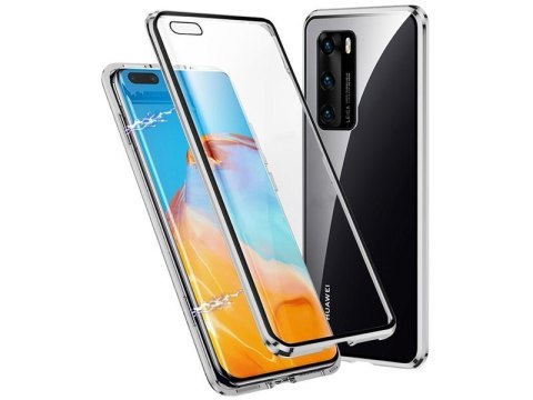 Dr. Fit Etui magnetyczne szklane Dr.Fit dwustronne do Huawei P40 Srebrne Dr. Fit Etui magnetyczne szklane Dr.Fit dwustronne do Huawei P40 Srebrne