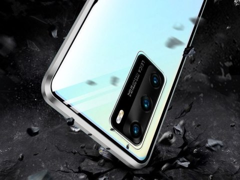 Dr. Fit Etui magnetyczne szklane Dr.Fit dwustronne do Huawei P40 Srebrne Dr. Fit Etui magnetyczne szklane Dr.Fit dwustronne do Huawei P40 Srebrne