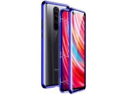 Dr. Fit Etui magnetyczne szklane Dr.Fit dwustronne do Redmi Note 8 Pro Niebieskie
